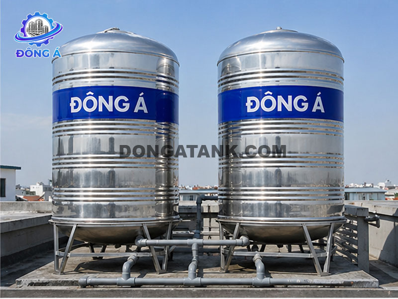 Bồn nước Inox 500L Đông Á đứng (Φ720)