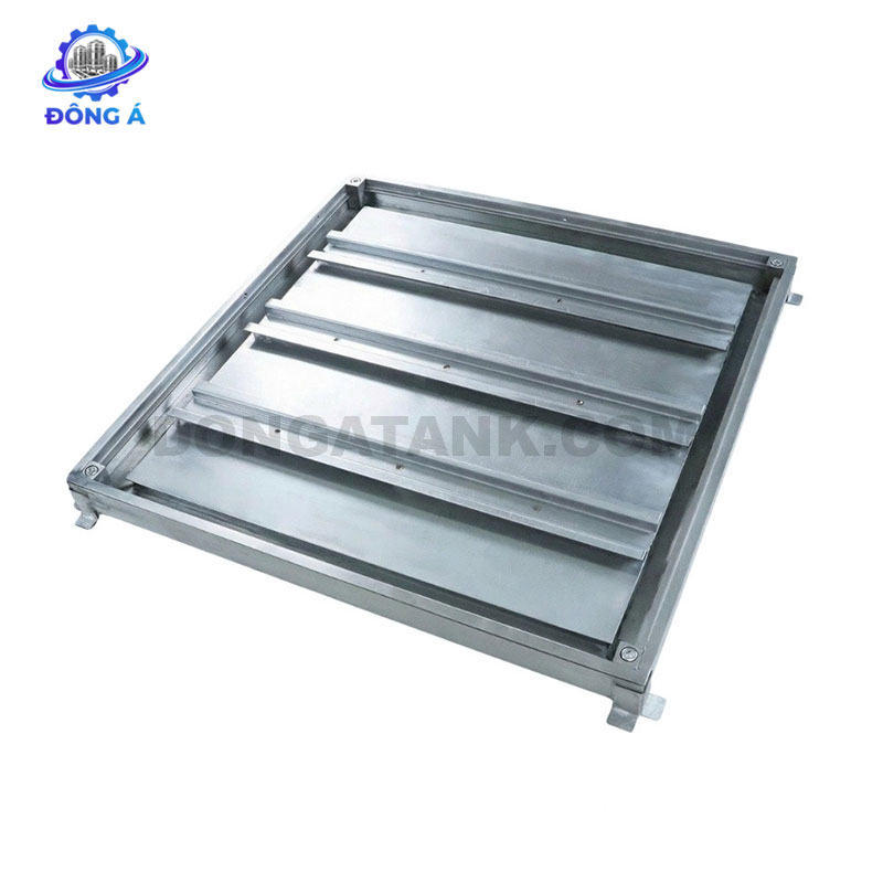 Nắp bể ngầm inox 700x700, chịu tải 2 tấn