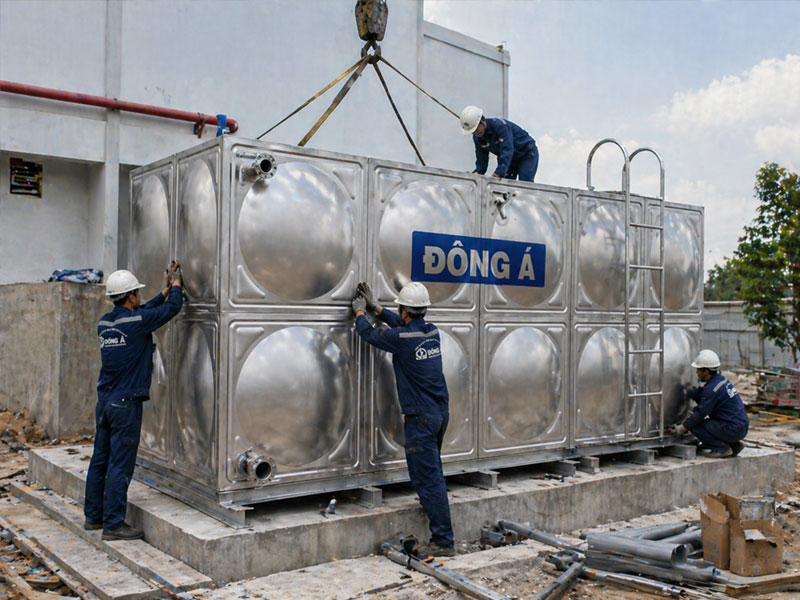 Bồn bể inox công nghiệp Đông Á 360 m³
